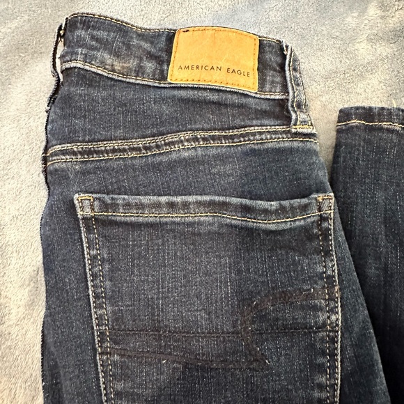 American Eagle Super Hi-Rise Jegging Dark Wash Size 0 Regular - Picture 5 of 12